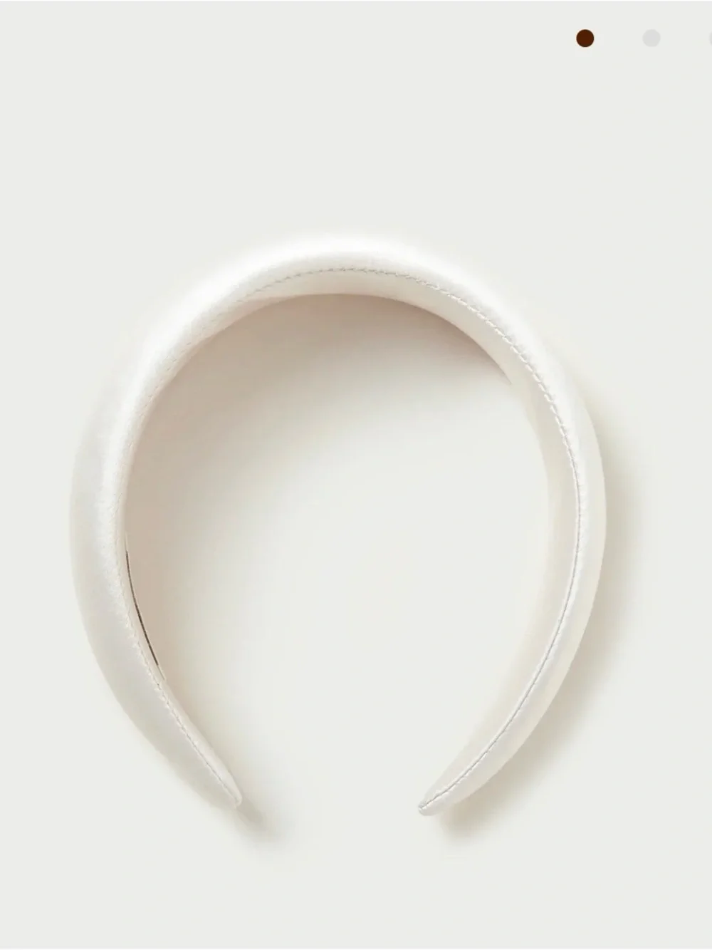 Loeffler Randall Bellamy Cream Satin Headband